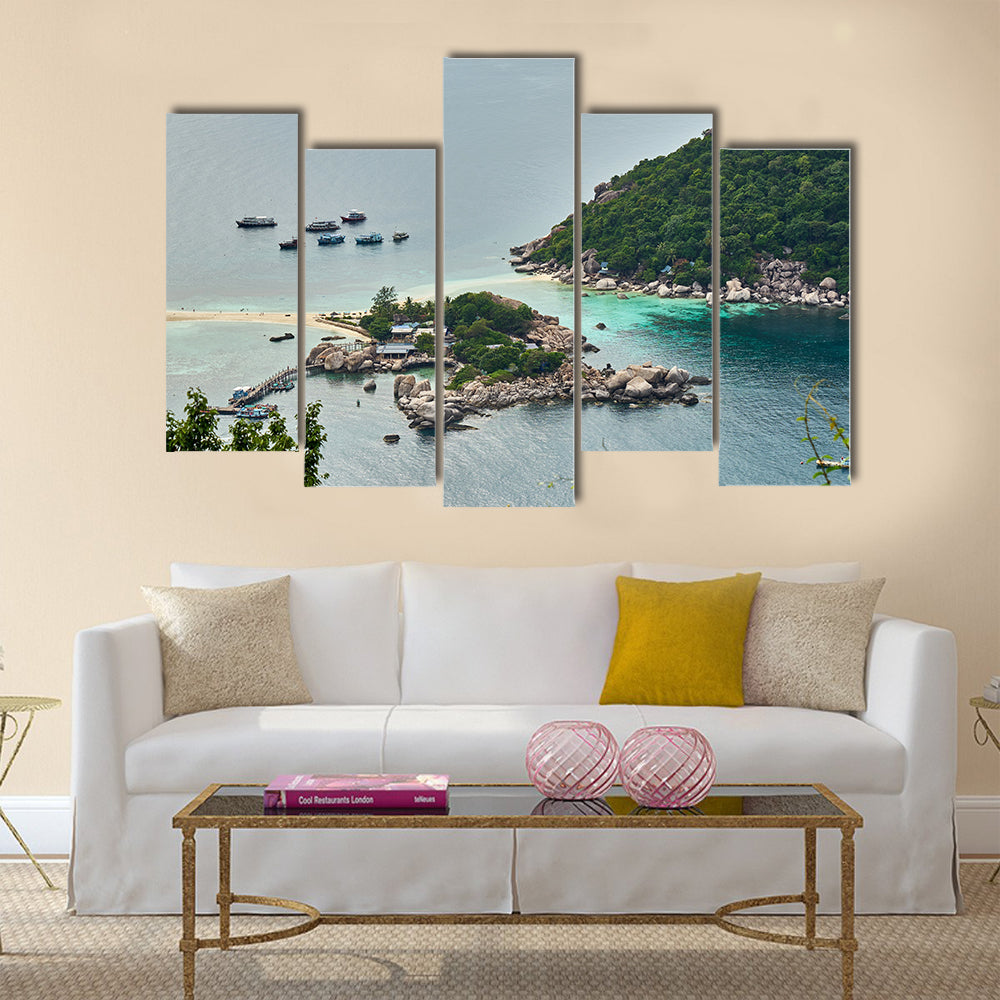 Small island near Ko Tao, Thailand  Multi panel canvas wall art