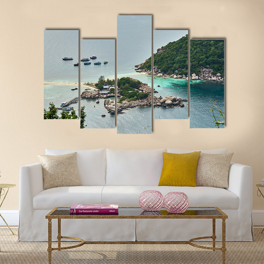 Small island near Ko Tao, Thailand  Multi panel canvas wall art