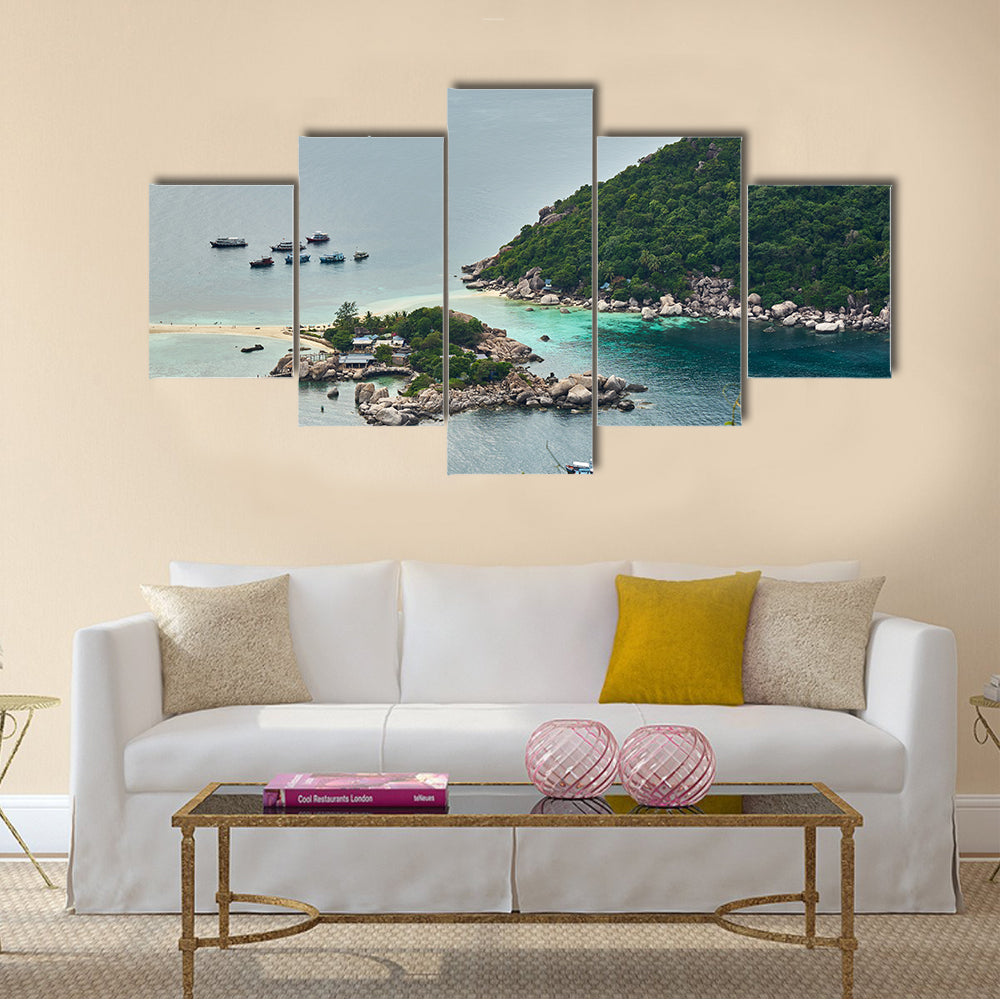 Small island near Ko Tao, Thailand  Multi panel canvas wall art
