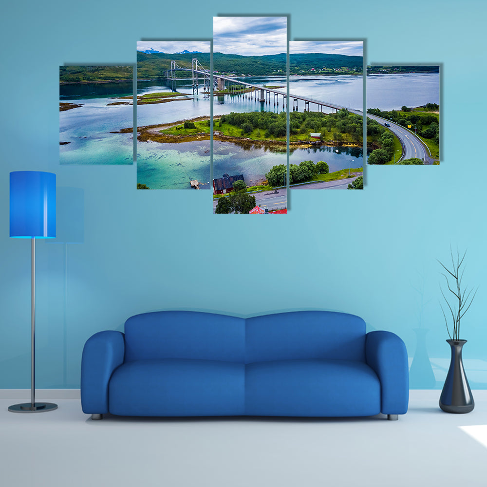 Tjeldsundbrua Bridge connecting the mainland with the islands wall art