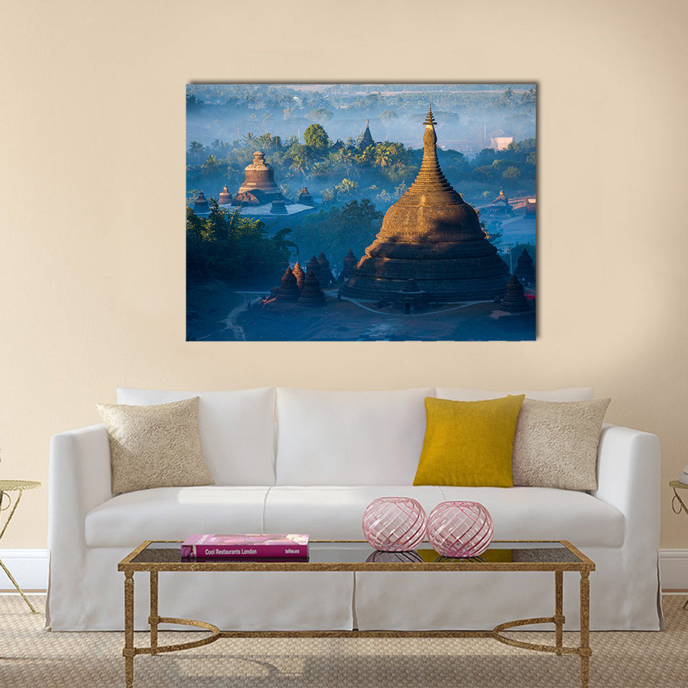 Morning at Ratanabon Paya in Myanmar this place is popular national landmark Multi panel canvas wall art