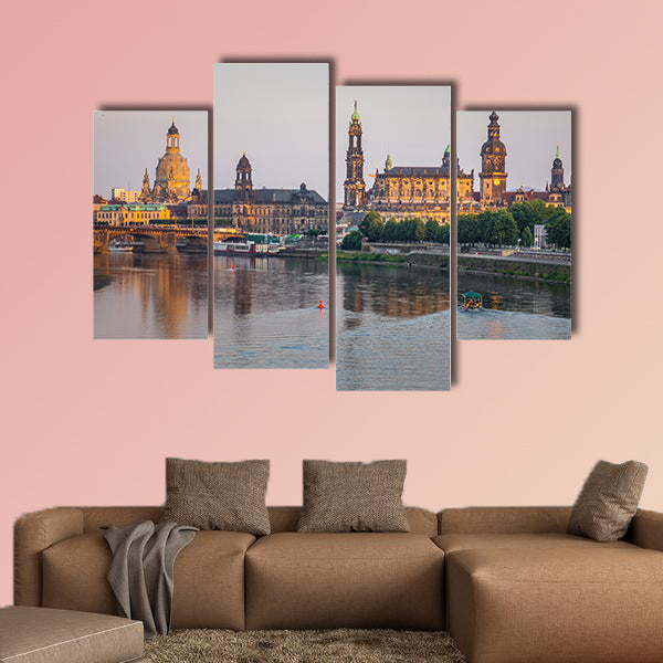  The bridge on river of city Dresden, Germany multi panel canvas wall art