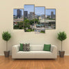 Plateau, the downtown area, stadium the view of Abidjan Multi panel canvas wall art