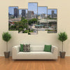 Plateau, the downtown area, stadium the view of Abidjan Multi panel canvas wall art