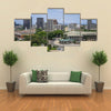 Plateau, the downtown area, stadium the view of Abidjan Multi panel canvas wall art