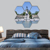 Retiro Park in Madrid, Spain hexagonal canvas wall art