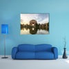 Sunset at the Palace of Fine Arts - San Francisco, California, USA multi panel canvas wall art