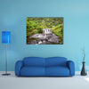 Beautiful long exposure view of the waterfall near the Santa Rosa Thermal Spa in Santa Rosa de Cabal in Colombia Multi Panel Canvas Wall Art