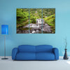 Beautiful long exposure view of the waterfall near the Santa Rosa Thermal Spa in Santa Rosa de Cabal in Colombia Multi Panel Canvas Wall Art