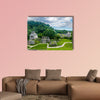 Panoramic view of the Mayan ruins of Palenque in Mexico multi panel canvas wall art