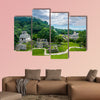 Panoramic view of the Mayan ruins of Palenque in Mexico multi panel canvas wall art