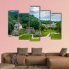 Panoramic view of the Mayan ruins of Palenque in Mexico multi panel canvas wall art