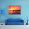 Beautiful Sunset At Maldivian Beach Multi Panel Canvas Wall Art