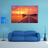 Beautiful Sunset At Maldivian Beach Multi Panel Canvas Wall Art