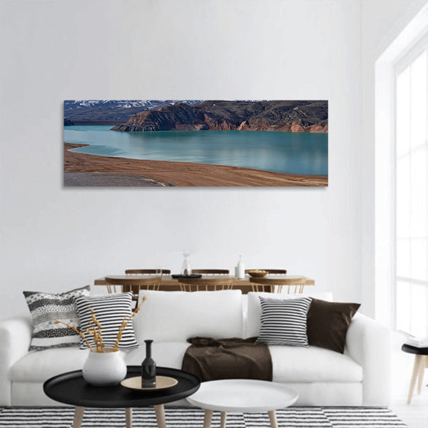 Lakes in Uzbekistan panoramic canvas wall art