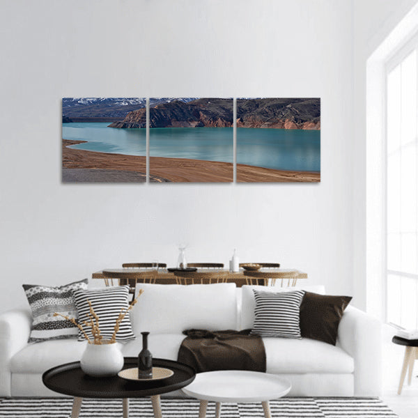 Lakes in Uzbekistan panoramic canvas wall art