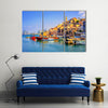 Old town and port of Jaffa and modern skyline of Tel Aviv city, Israel Multi Panel Canvas Wall Art