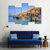 Old town and port of Jaffa and modern skyline of Tel Aviv city, Israel Multi Panel Canvas Wall Art