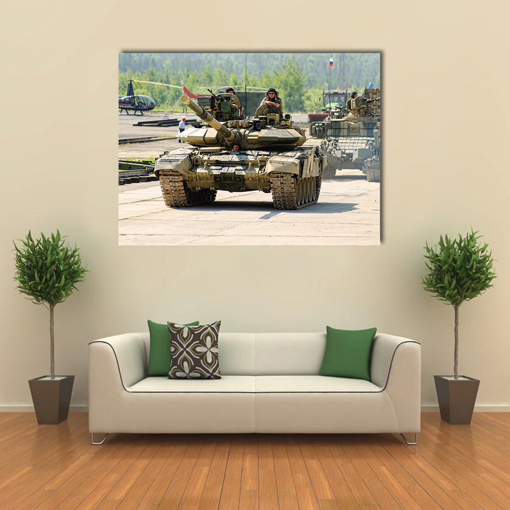 Nizhniy Tagil, Russia Modernized tank T-72 armoured deminer Multi panel canvas wall art