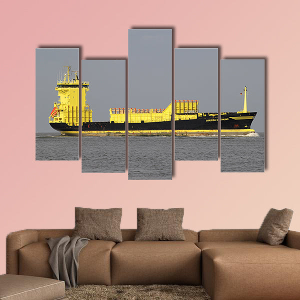 700 TEU container ships Borussia Dortmund on the river Elbe wall art