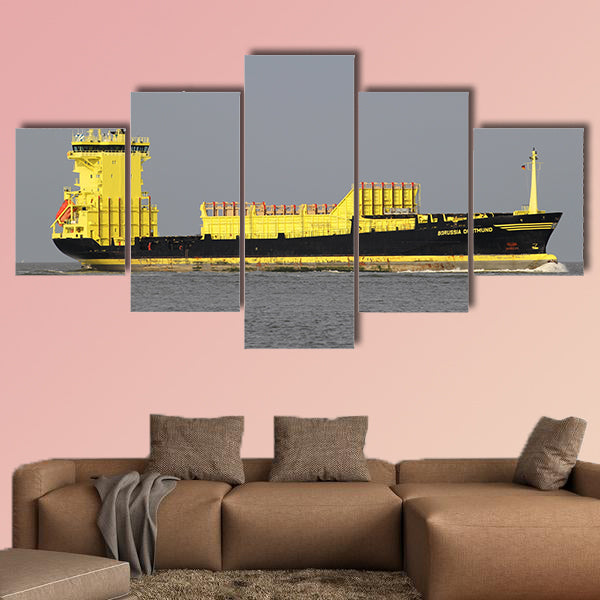 700 TEU container ships Borussia Dortmund on the river Elbe wall art