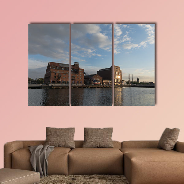 Inner Harbor Duisburg, Germany multi panel canvas wall art