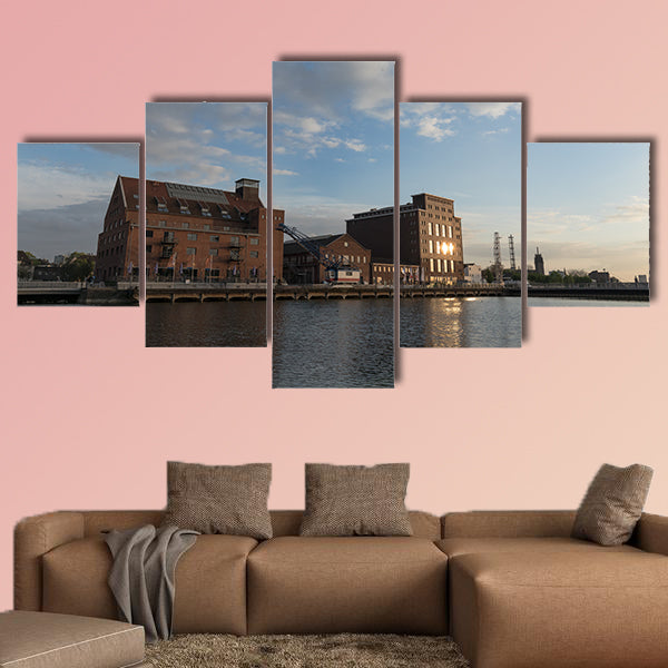 Inner Harbor Duisburg, Germany multi panel canvas wall art