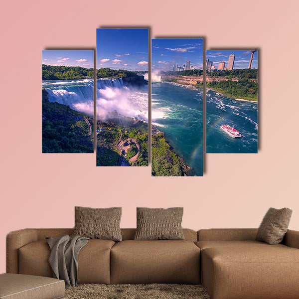 Niagara Falls and American Falls with Rainbow, New York, wall art