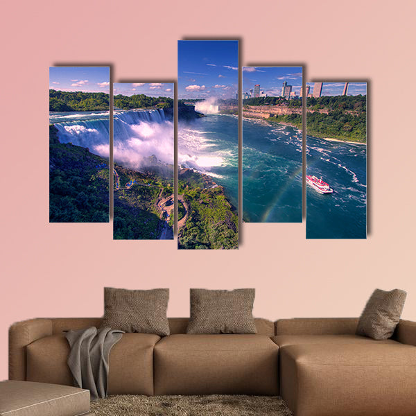 Niagara Falls and American Falls with Rainbow, New York, wall art