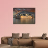 Water Palace in the middle of the lake multi panel canvas wall art