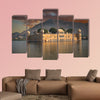 Water Palace in the middle of the lake multi panel canvas wall art