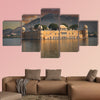 Water Palace in the middle of the lake multi panel canvas wall art