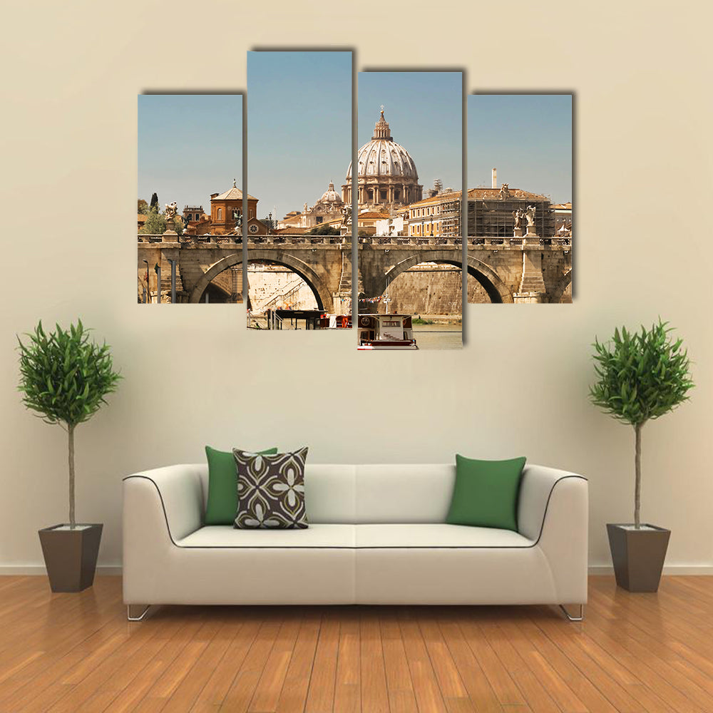 The view of St Peter Basilica Rome Multi panel canvas wall art