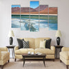 Diamond lagoon in Atacama desert, Chile Multi panel canvas wall art