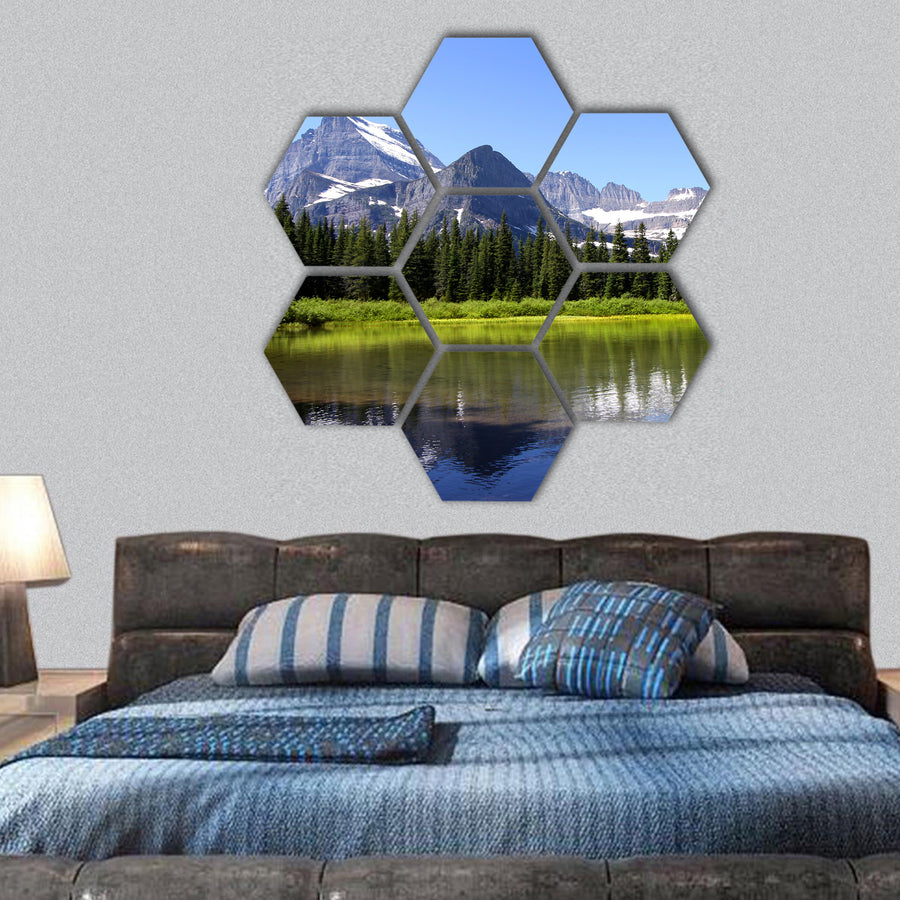Swift current lake hexagonal canvas wall art