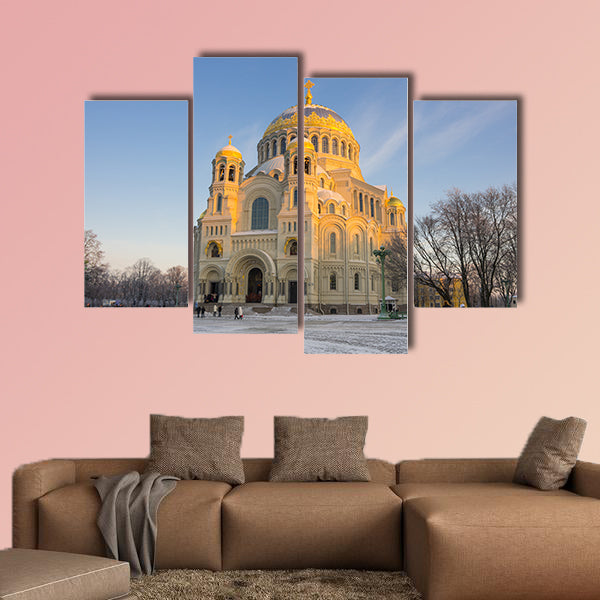 Naval cathedral in the evening, Kronshtadt, Saint Petersburg, Russia