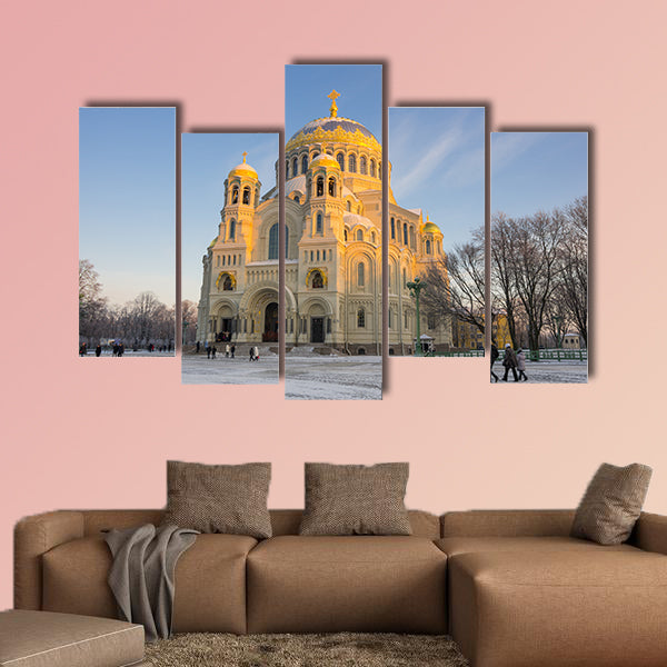 Naval cathedral in the evening, Kronshtadt, Saint Petersburg, Russia