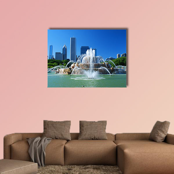 View of Downtown of the city of Chicago multi panel canvas wall art