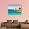 Seaside with bright blue water in Vina del Mar, Chile multi panel canvas wall art