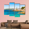 Seaside with bright blue water in Vina del Mar, Chile multi panel canvas wall art