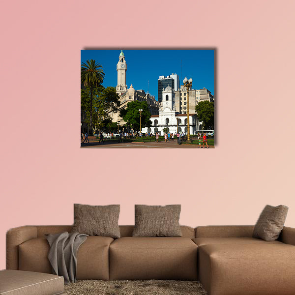 Main Square Plaza de Mayo in city center. Buenos Aires, wall art
