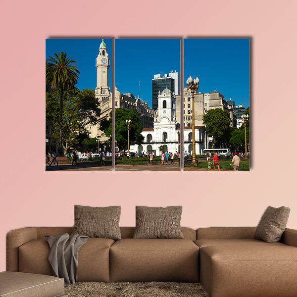 Main Square Plaza de Mayo in city center. Buenos Aires, wall art