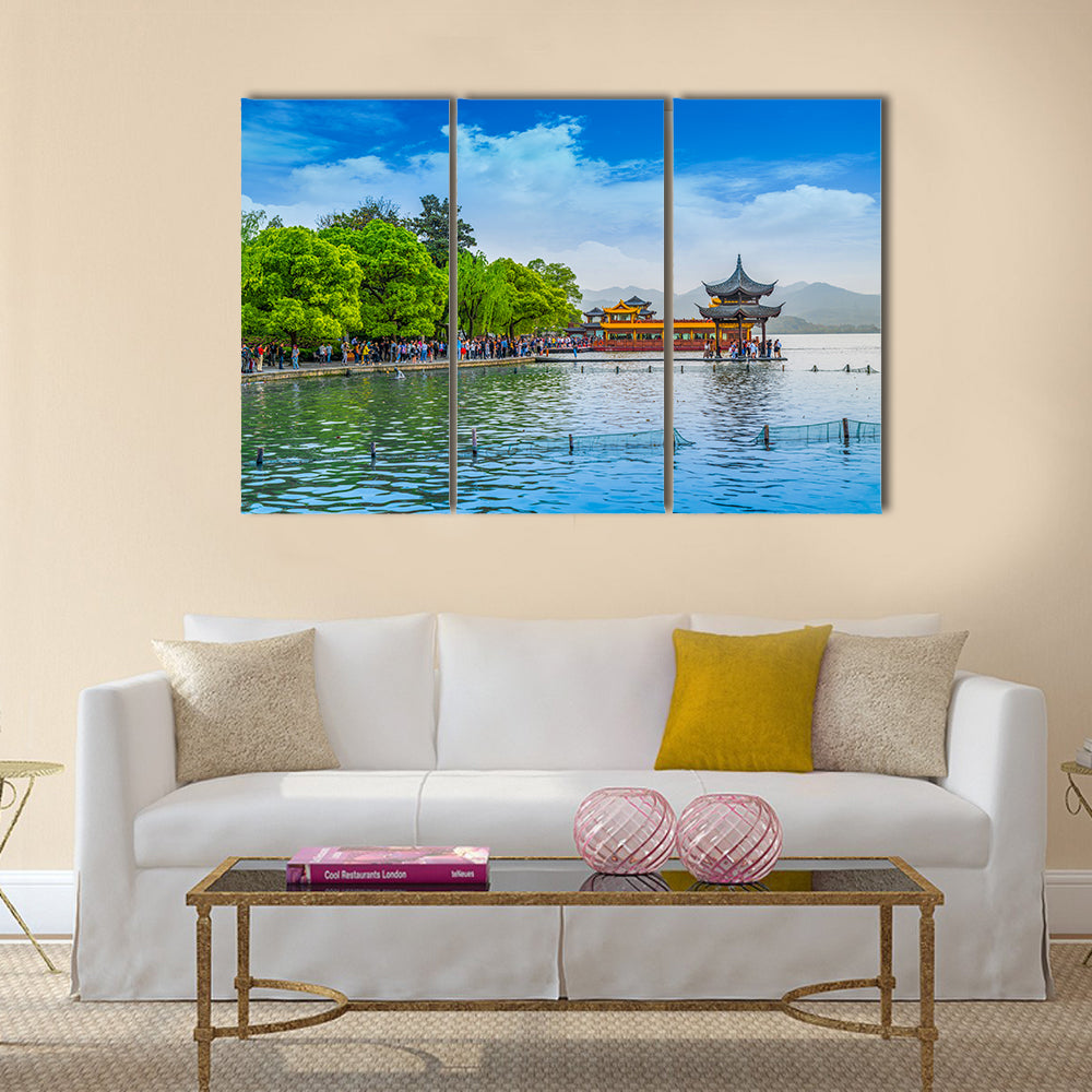 A most beautiful West Lake Hangzhou multi panel canvas wall art