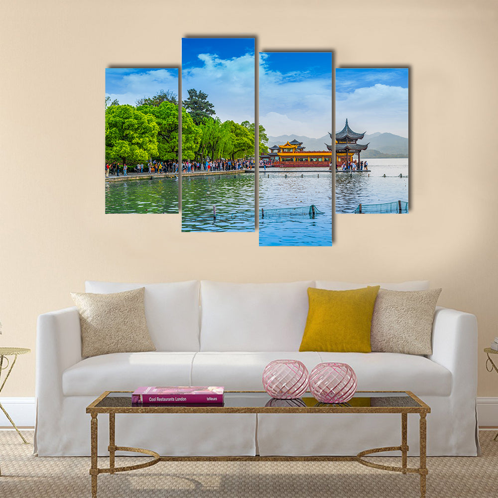 A most beautiful West Lake Hangzhou multi panel canvas wall art