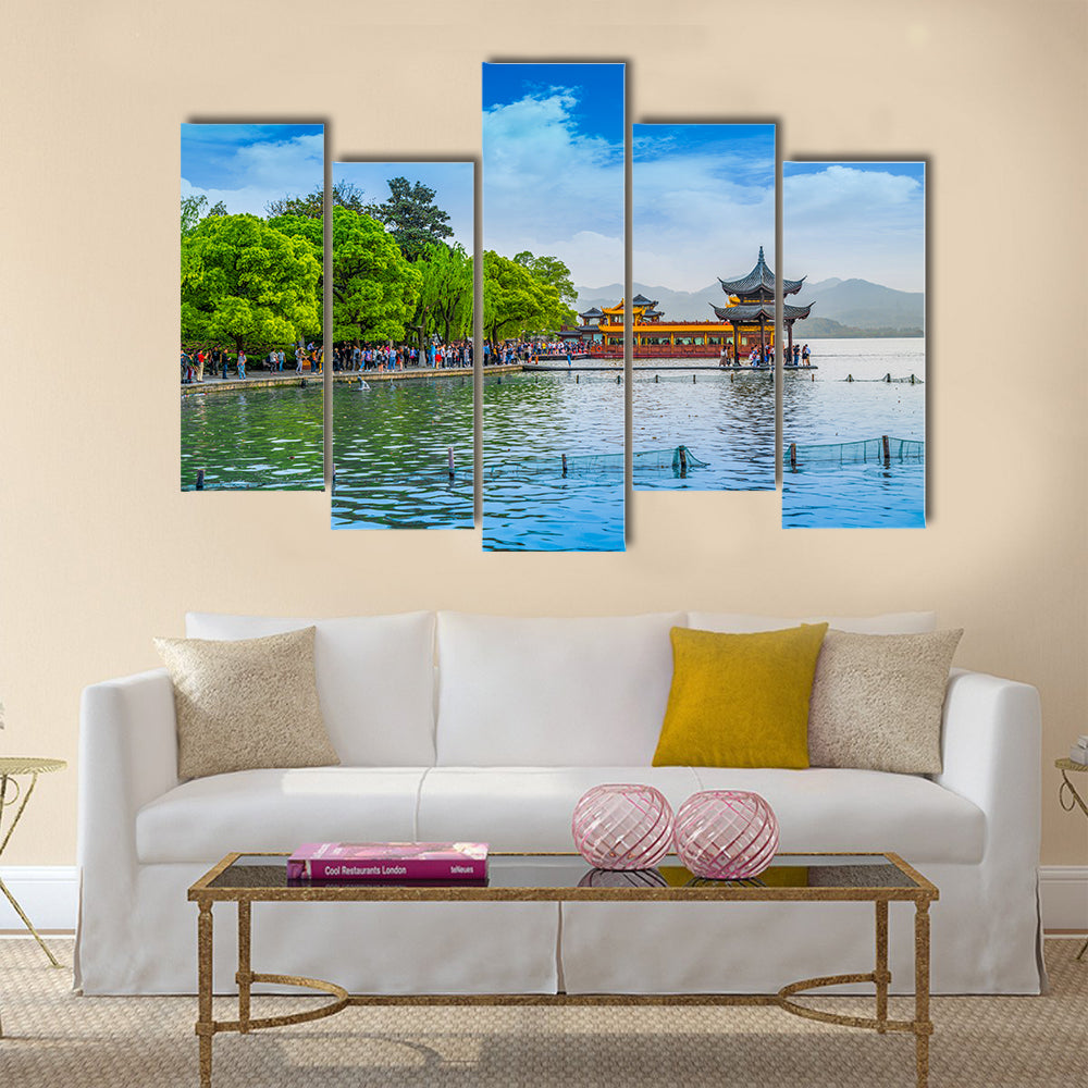 A most beautiful West Lake Hangzhou multi panel canvas wall art