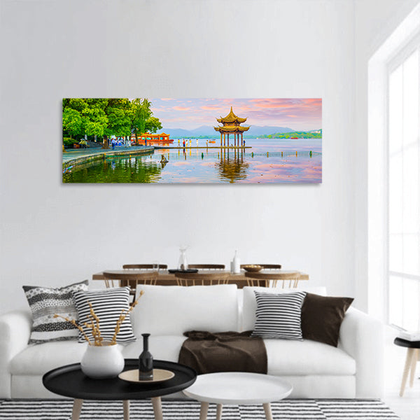 West Lake Hangzhou scenery Panoramic canvas Wall Art