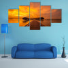 A Beautiful sunset at Maldivian beach Multi Panel Canvas Wall Art