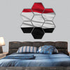 Closeup Yemen Flag hexagonal canvas wall art