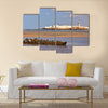 Sur Oman View of Ayjah from Sur with white Herons multi panel canvas wall art