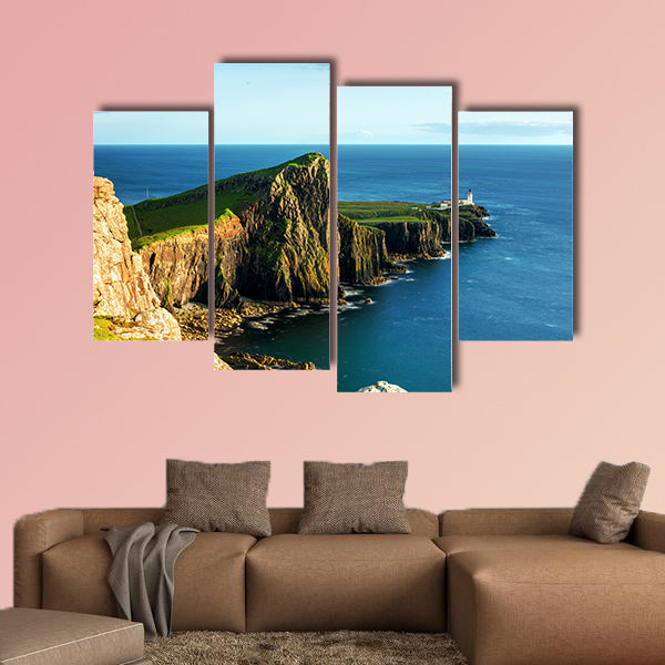 Neist point Lighthouse Multi panel canvas wall art